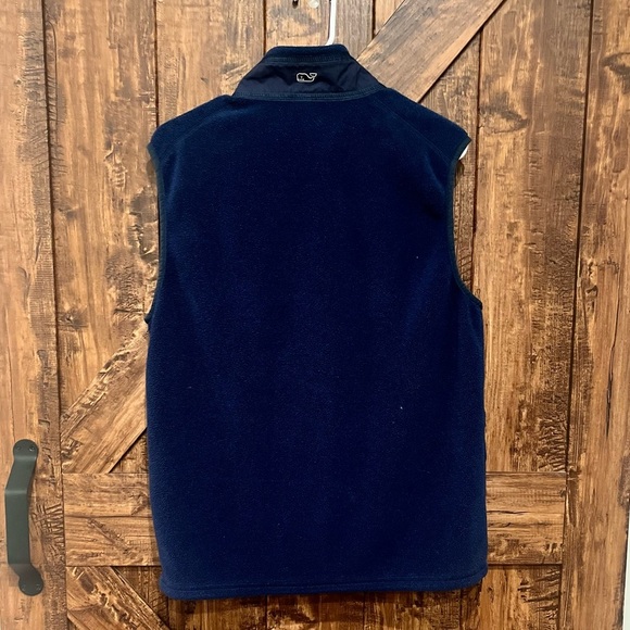Vineyard vines men's fleece harbor navy blue vest size small EUC - Picture 5 of 6